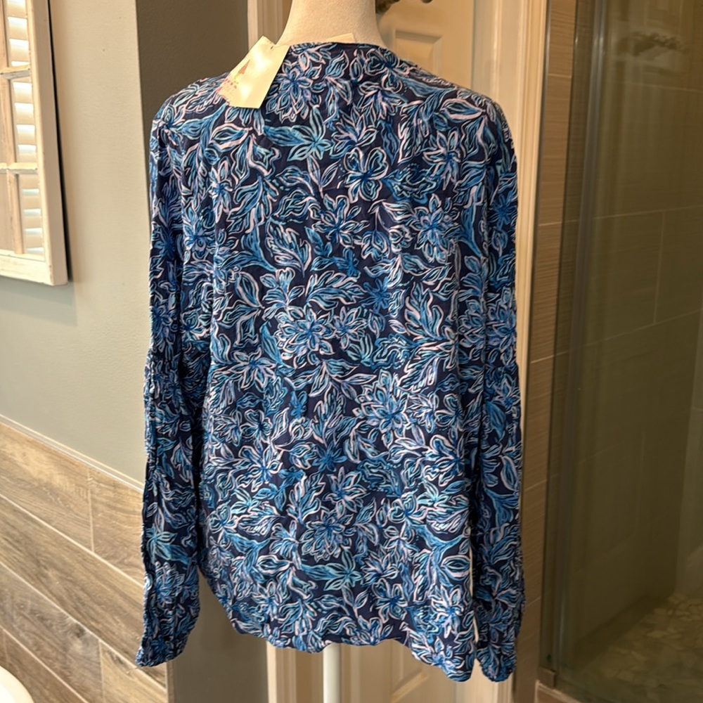 Stella Parker Long Sleeve Floral‎ Top Size Large NWT - Picture 5 of 10